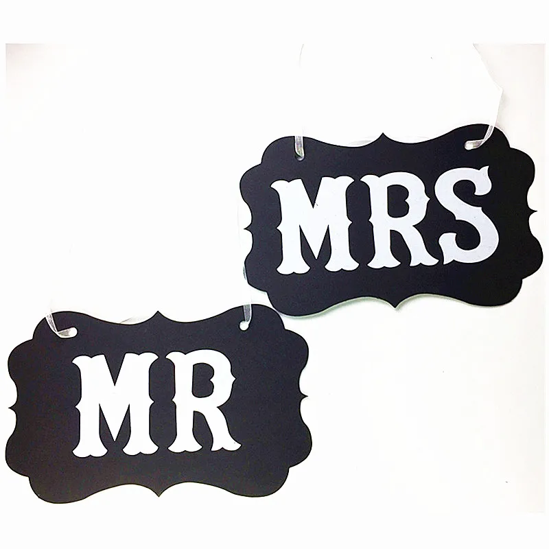 2 шт./компл. сделай сам гирлянда на стул с надписями Mr & Mrs свадебные баннеры