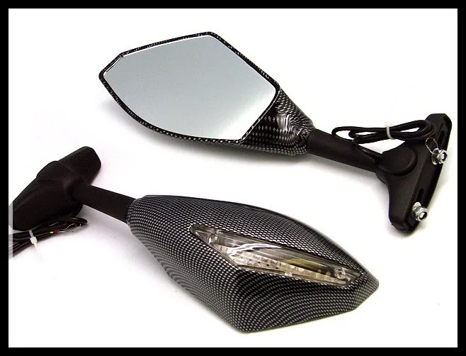 Карбоновые Светодиодные поворотники интегрированные зеркала для Suzuki Katana GSXR honda