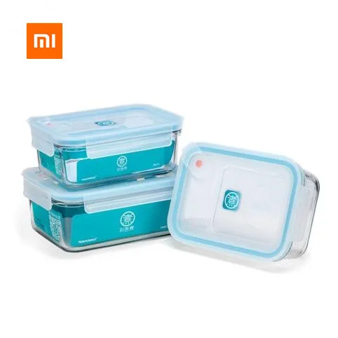 xiaomi mi jia mi, кухонный устойчивый к падению стеклянный контейнер для хранения свежести, студенческий Портативный Ланч-бокс для xiaomi, комплект для умного дома