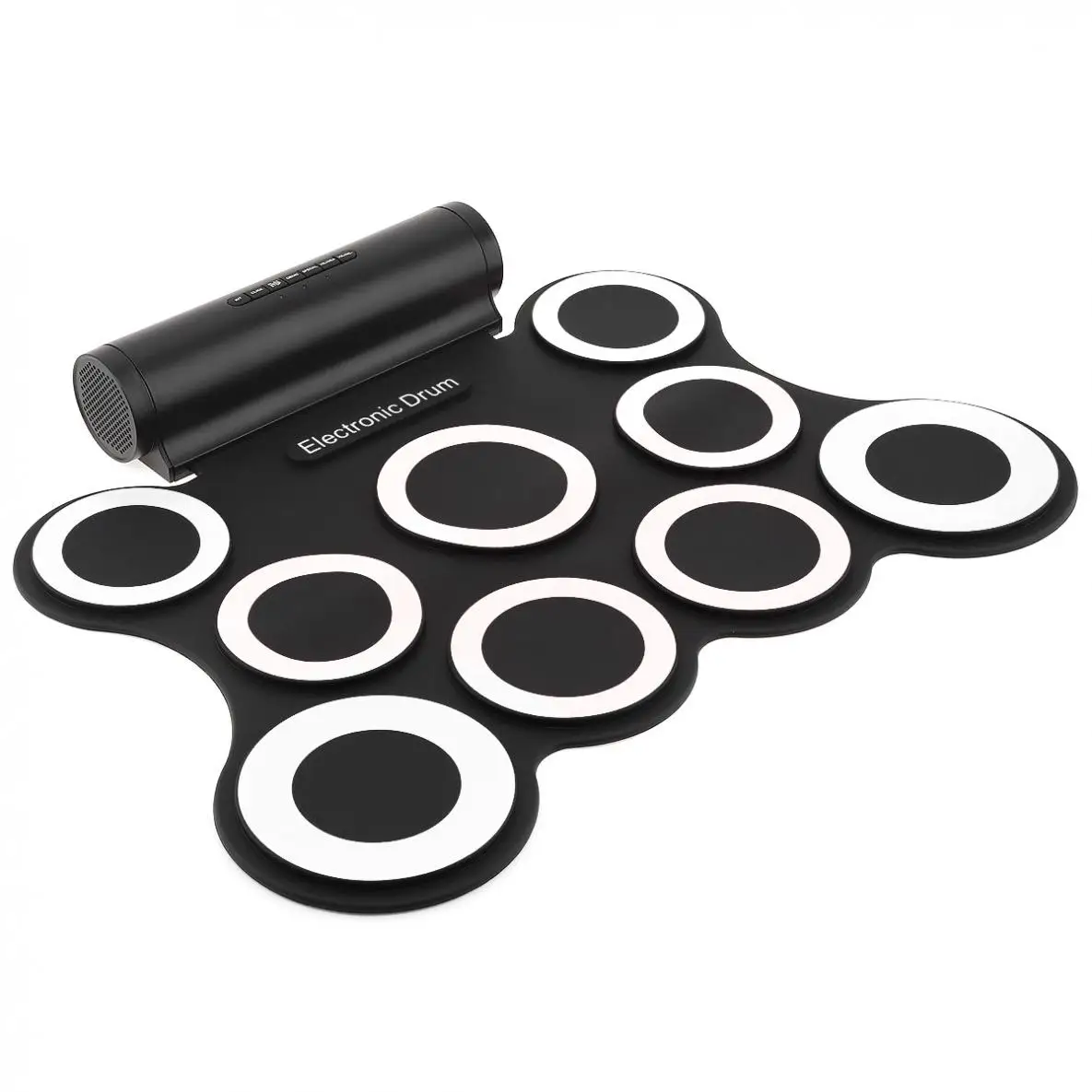 9 колодки Электронный Roll up Силиконовый миди барабана двойной колонки стерео