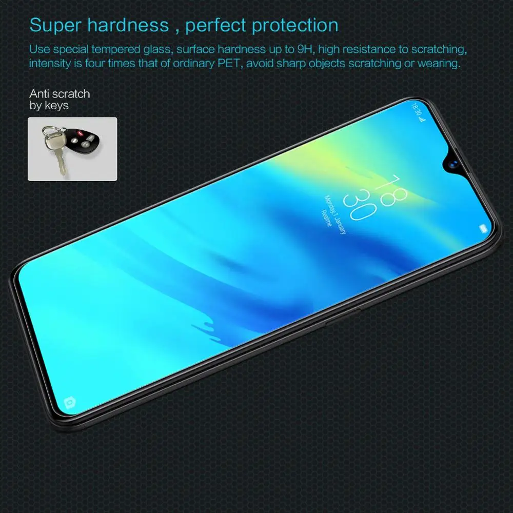 Защитное закаленное стекло для экрана OPPO Realme 3 Pro Nillkin 9H твердое ультратонкое Oppo X