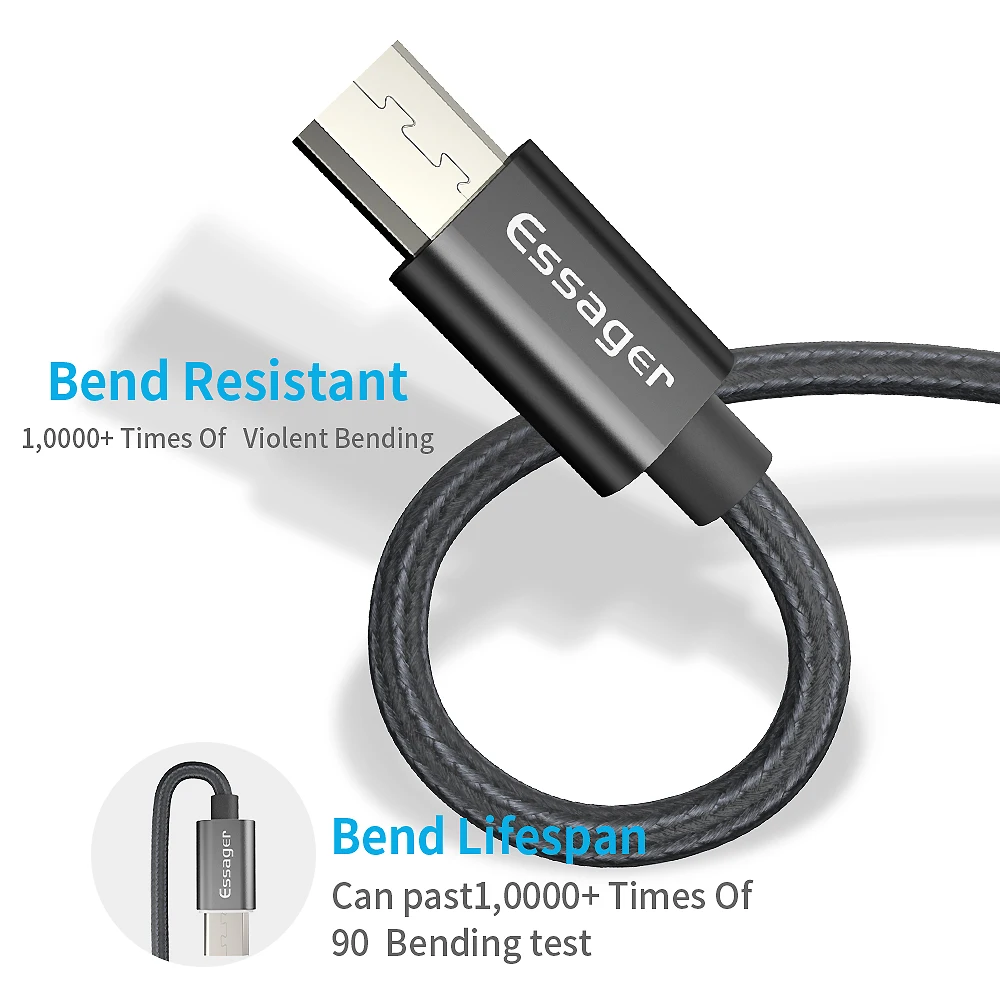 Кабель Micro USB Essager для быстрой зарядки и передачи данных 2 4 А | Мобильные телефоны