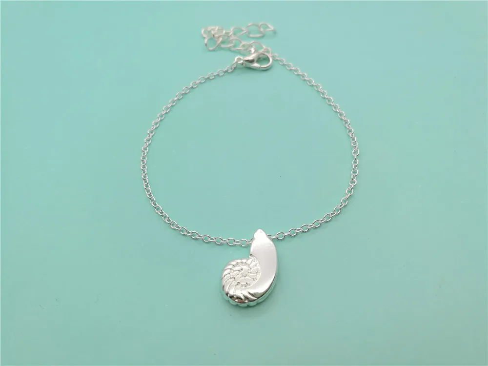 Cute Seashell Bracelet Ariel Voice Shell Spiral Swirl Sea Snail Ocean Beach Conch Bracelets Nautical jewelry | Украшения и
