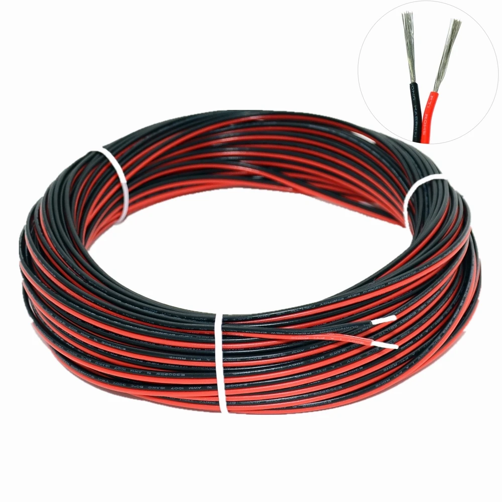 

Электрический провод 18 AWG, 25 м, 2-контактный Удлинительный кабель, провод 12 В постоянного тока для одиночной светодиодной ленты 3528 5050