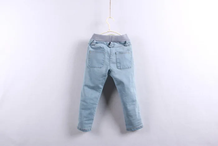 2017 Весенняя детская одежда джинсы для девочек однотонные облегающие джинсовые