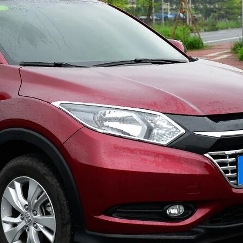 Tonlinker Внешний чехол на фары, наклейки для HONDA VEZEL HRV-19, автомобильный Стайлинг, 2 шт., АБС хромированные наклейки на крышку