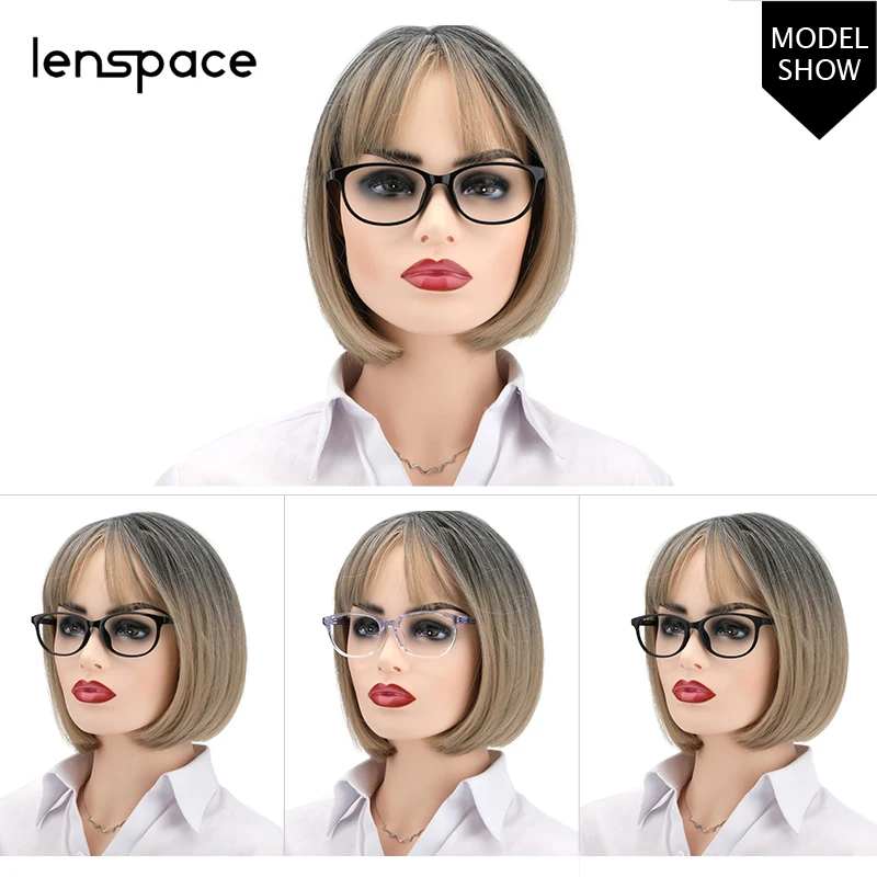 Lenspace очки оправа женские компьютерные синий светильник близорукость оптическая