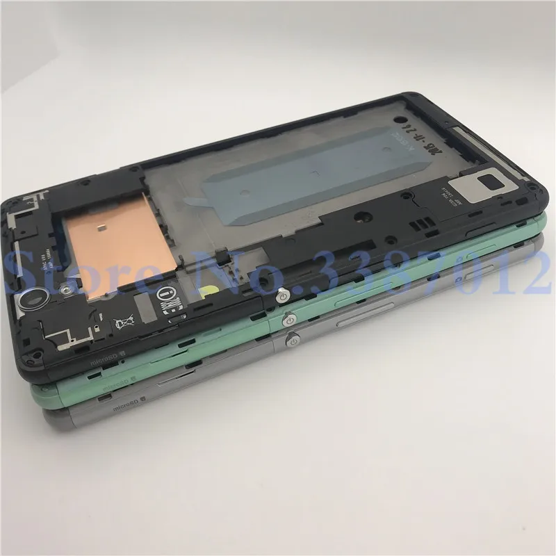 Передняя средняя рамка корпуса для sony Xperia C4 E5303 E5306 средняя пластина рамка Чехол передняя ЖК рамка+ Крышка корпуса батареи