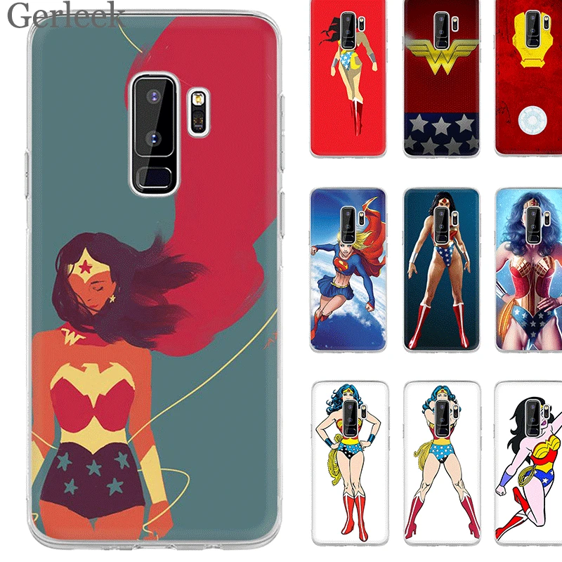 Чехол Wonder Woman Comics для Samsung S3 S4 S5 S6 S7 Edge S8 S9 S10 Plus S10e Note 8 9 Жесткий | Мобильные телефоны