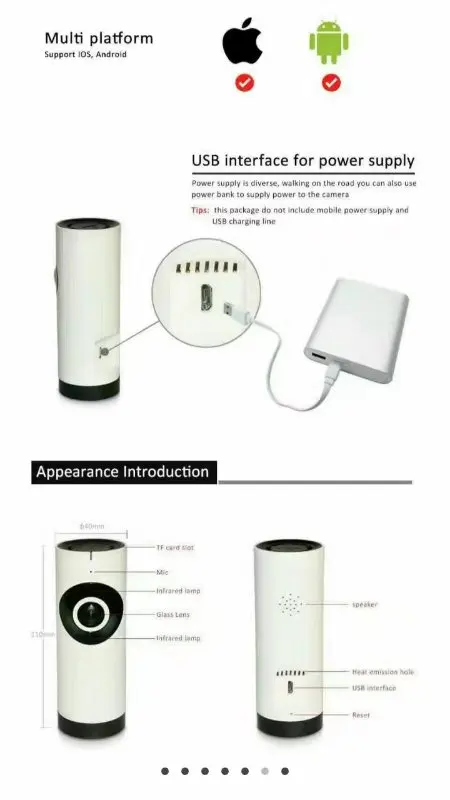 Новый 720 P Wi Fi IP Камера панорамного обзора 180 градусов Ночное видение мини