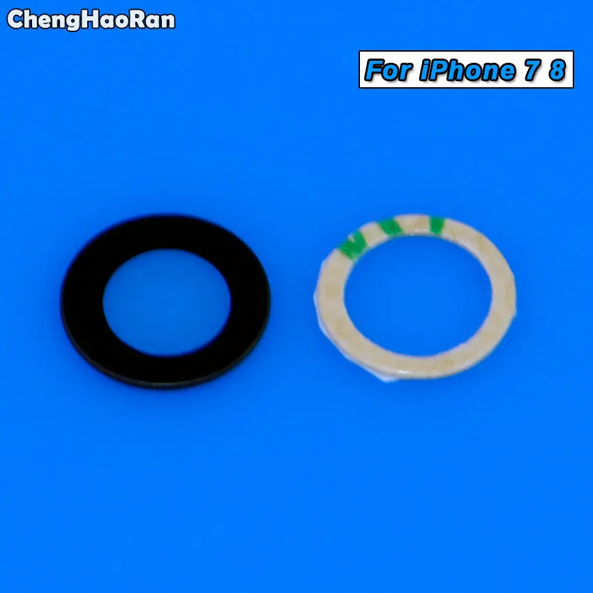 ChengHaoRan 10 шт. стеклянная линза для задней камеры с наклейкой iPhone 6G 6P 6s 6SP 7G 7 8G 8 Plus