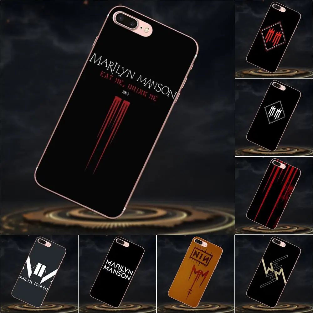 Marilyn Manson Logo For Huawei P7 Honor 4C 5A 5C 5X 6 6C 6A 6X 7 7X 8 9 V8 V10 Y3II Y5II Y6II G8 Play Lite Cover | Мобильные
