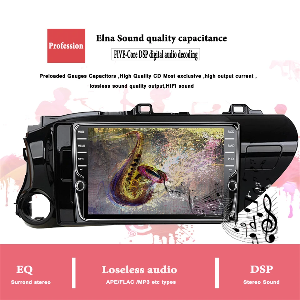 9 дюймов Android 9,1 блок для TOYOTA Hilux автомобильный DVD видео радио плеер Мультимедиа Навигация gps аудио стерео