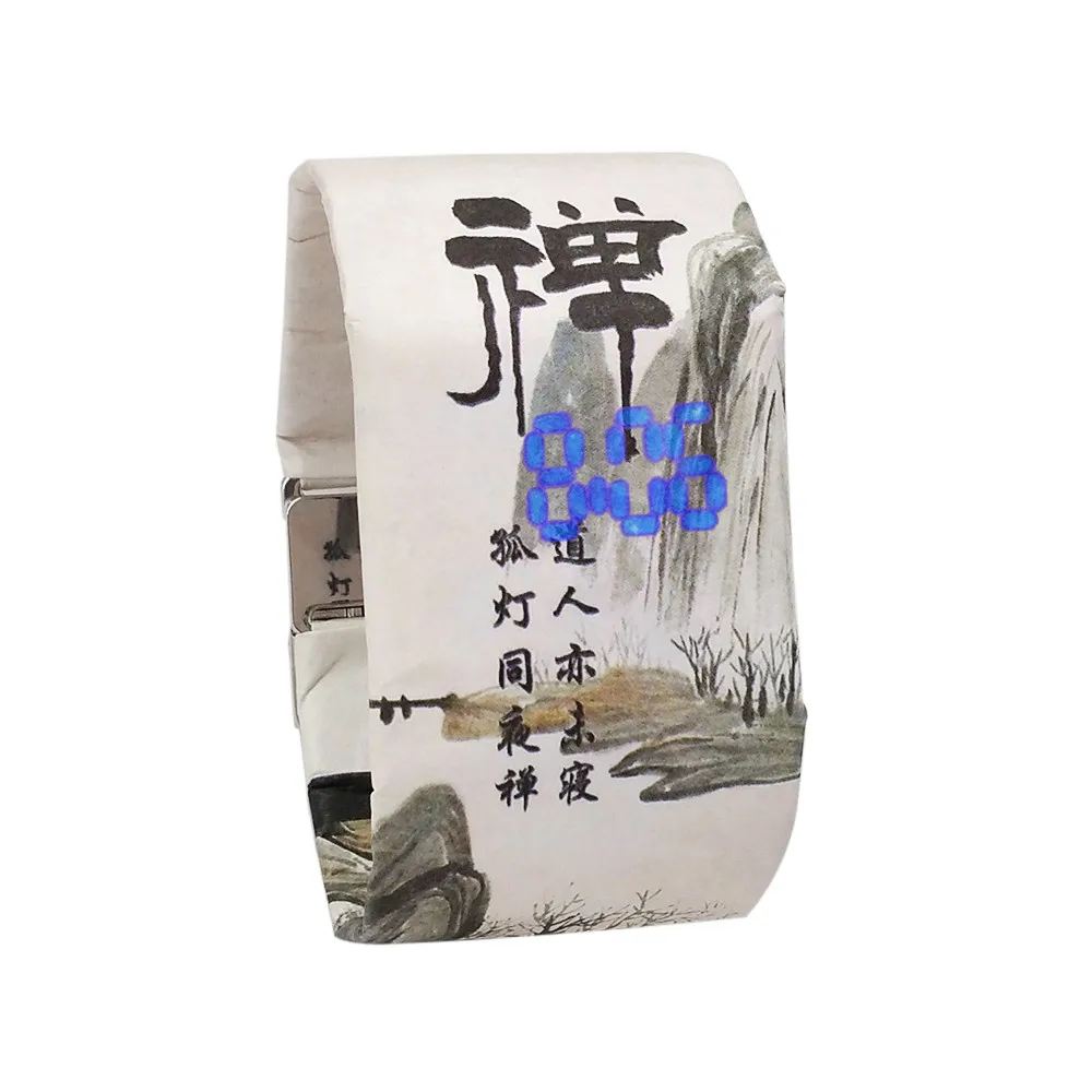 relogio masculino New Creative Paper Watch LED Waterproof Clock Tyvek Paper Strap Digital Watches erkek kol saati
