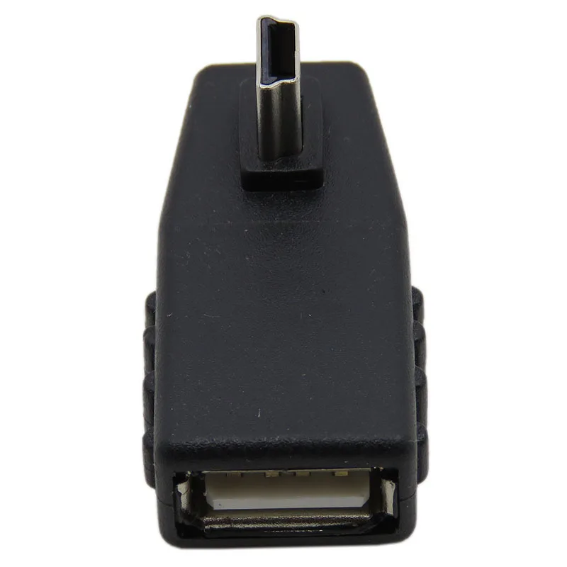 Высококачественный 90 градусный вниз правый Anlgled USB мама к мини папа OTG адаптер для