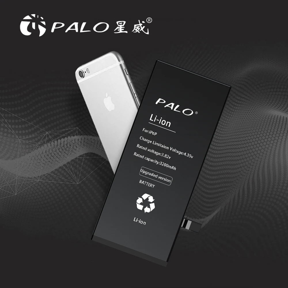 Литиевая батарея PALO для Apple iPhone 6 Plus сменные батареи внутренняя телефона 3200 мАч +