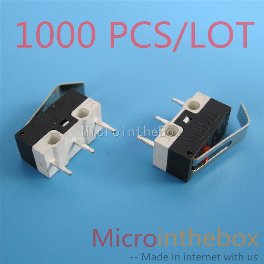 Микро переключатель 3P с изогнутой ручкой 1000 шт. обнаружения в 1 А концевой DIP