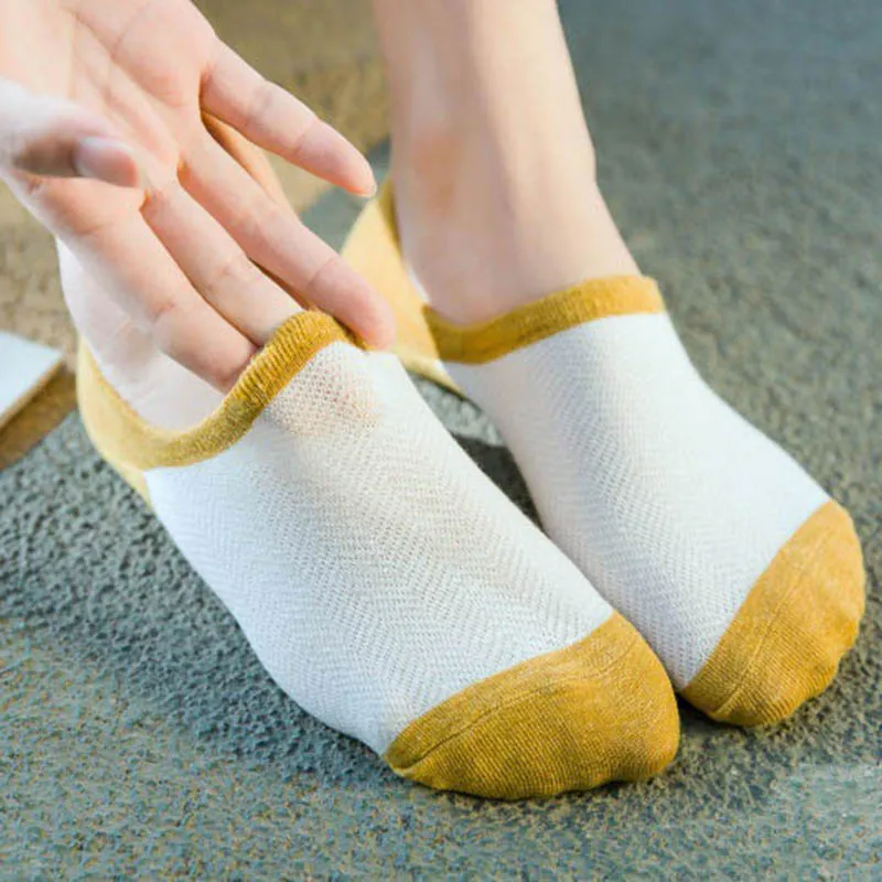 Носки [COSPLACOOL] женские хлопковые в Корейском стиле летние Нескользящие невидимые