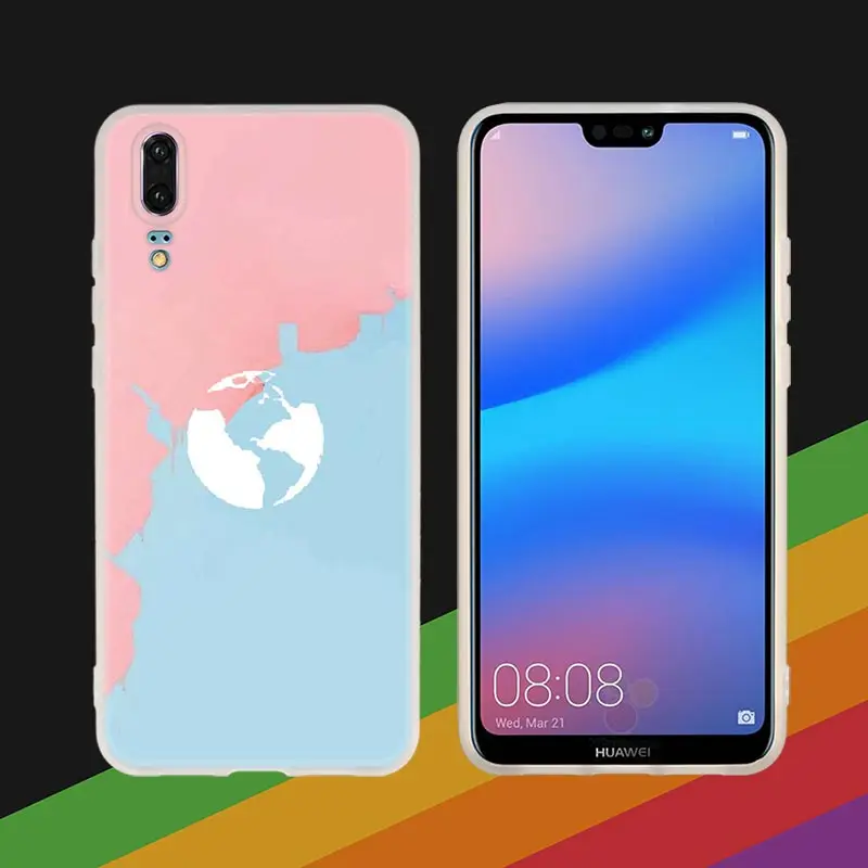 Мягкий силиконовый чехол для телефона, Карта мира для huawei P30 P20 P30Pro P10 P9 P8 Lite P samrt Plus - Цвет: Pink Dao Triangle