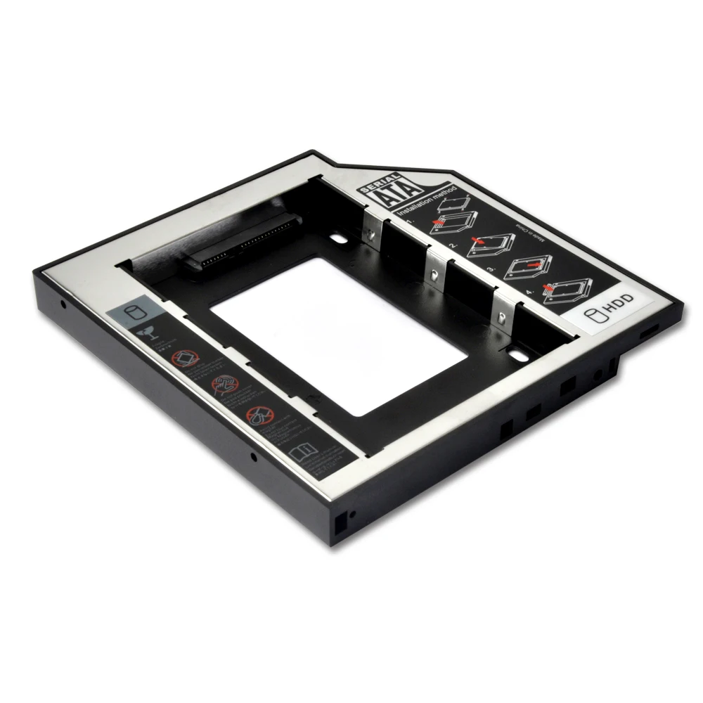 Sunvalley 12 7 мм 2 й HDD Caddy SATA на Универсальный алюминиевый пластик 5 &quotчехол для SSD DVD/CD ROM