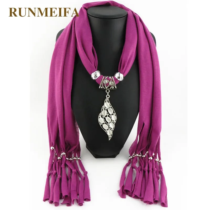 Кулоны RUNMEIFA ожерелья шарф женский из железного сплава геометрический акриловый
