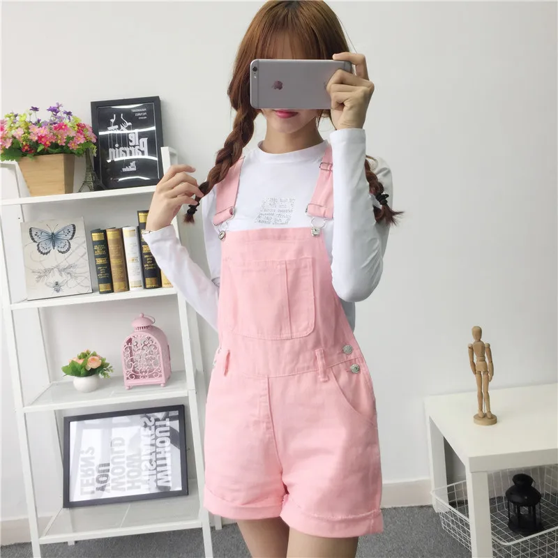 

2016 Free shipping Summer Women Jeans Short Loose cowboy overalls shorts Big yards conjoined shorts BL06