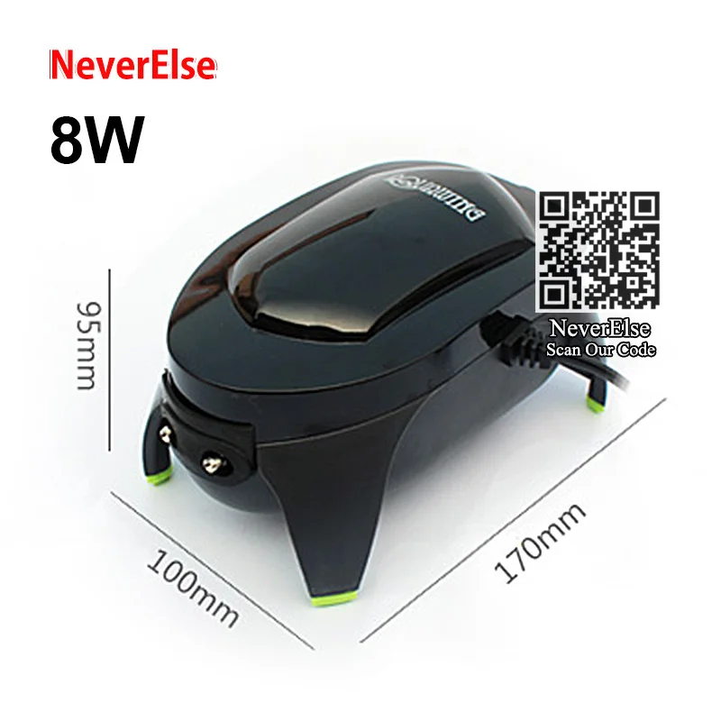 8W Double Outlet Воздушный насос 8 Вт/10 Вт для аквариума аквариум регулируемый поток воздуха на выходе с воздушным шлангом пузырьковый камень увеличение воздуха/кислородный компрессор - Цвет: 8W Double Outlet