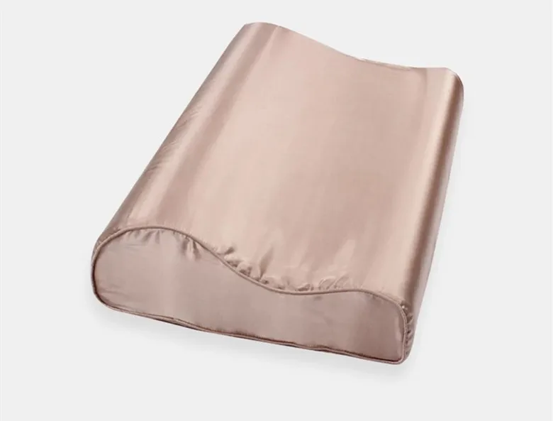 Bean paste Mulberry Silk 25 mm Ivory Champagne Pink Purple Colors Double Silk Latex pillow cases 30x50 cm or 40x60 cm 2 PCs On Sale - Цвет: Bean paste