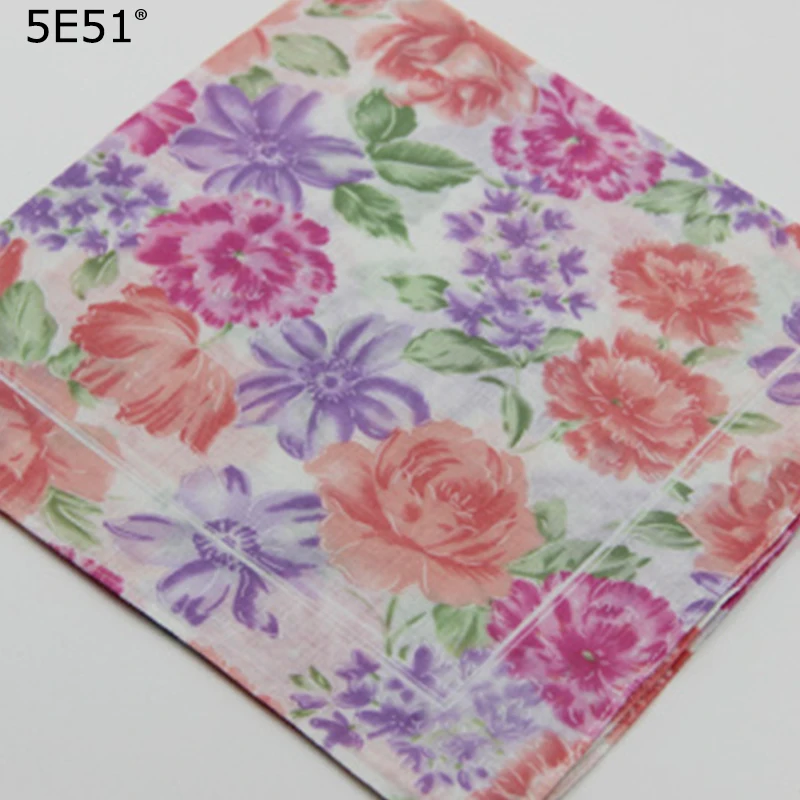 Женский носовой платок из хлопка 100%/бабушка шикарный дрожащий принт 43 см/много