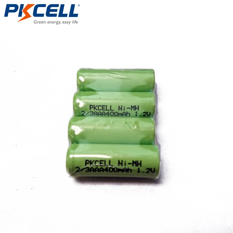 50 шт PKCELL 400mAh 1,2 V 2/3AAA ni-mh перезаряжаемые батареи NiMh 2/3aaa батареи Промышленные оптом