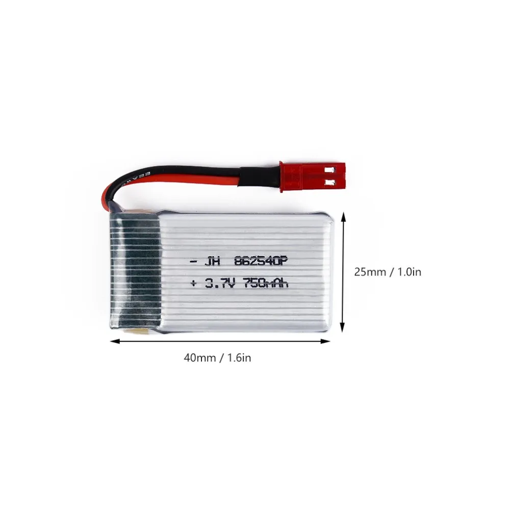 3 шт./лот Mini 862540 7 в 750 мАч 25C Литий-полимерный аккумулятор с защитной панелью JST Plug +