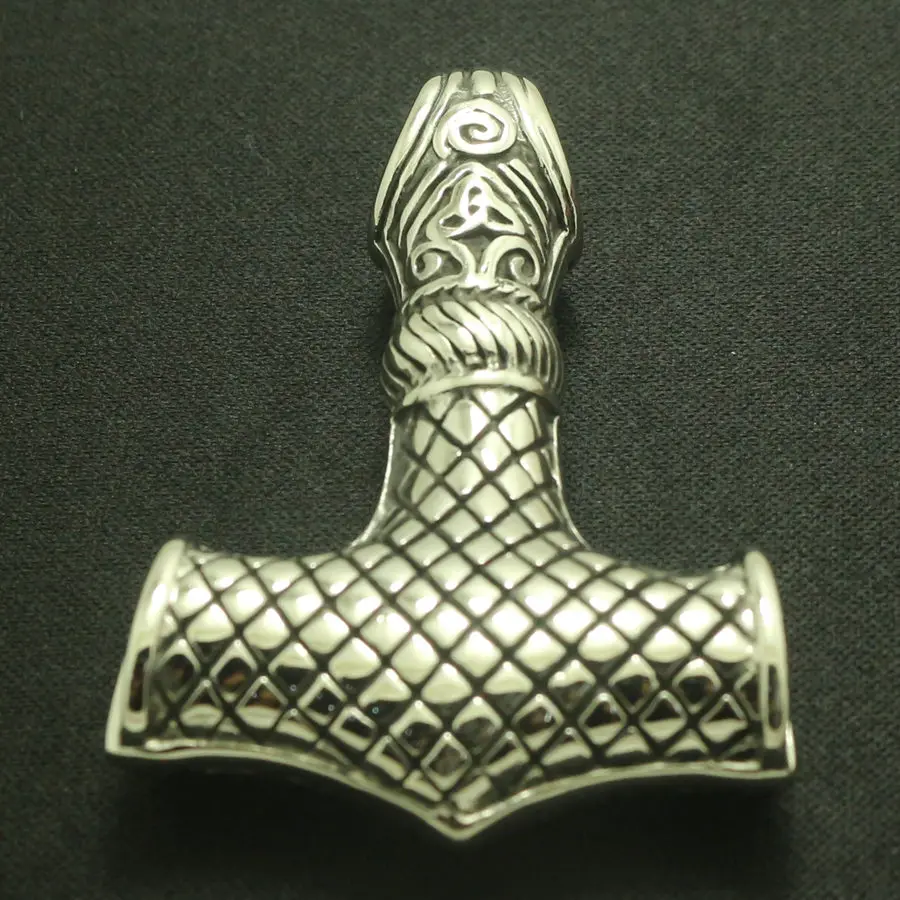 Мужской мальчик 316L из нержавеющей стали Cool Viking Thor's подвеска с молотком