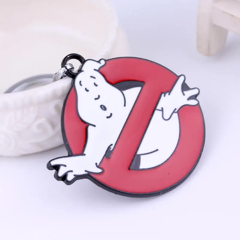 

Hot Ghostbusters Keychain Funny Face Red Enamel Metal Key Chain Movie Key Buckles Jewelry For men & women Chaveiros Christmas