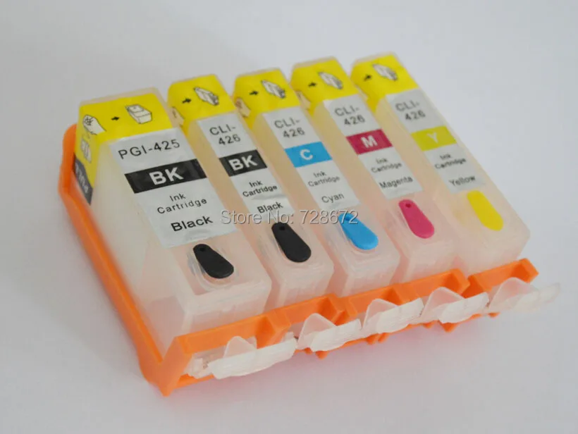 5 шт. PGI 425 426 Заправка картриджей PGI-425 CLI-426 с чипом для Canon PIXMA MG5240 MG5140 MG6140 MG8140 IP4840 MX884