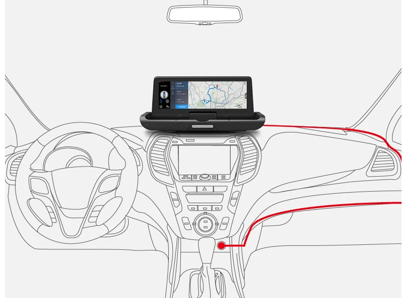 Bluavido 8 дюймов 4G Android DVR Full HD 1080P Автомобильная камера GPS навигатор ADAS двойной объектив ночное видение авто видео регистратор видеорегистратор
