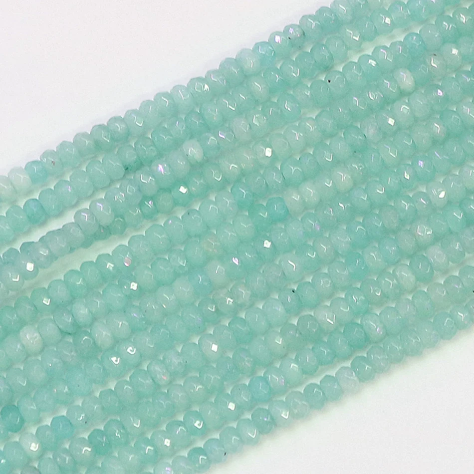 Граненая форма Рондель 2*4 мм Амазония натуральный камень jades новая мода для