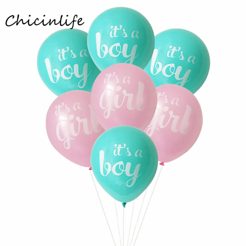 

Chicken Life 10pcs 10 inch It's a boy girl Latex Balloons Kids Birthday Party Decoration Oh baby Balloons Baby Shower 1st Party