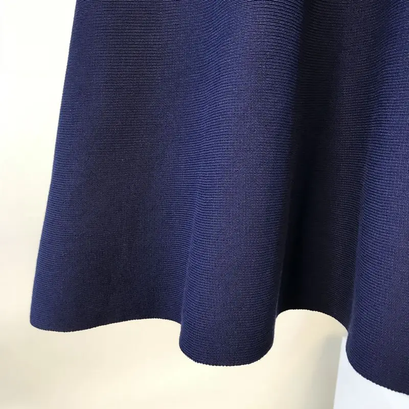 ALPHALMODA Новое модное трикотажное платье без застежки с высокой талией, женское повседневное летнее платье трапециевидной формы с коротким рукавом