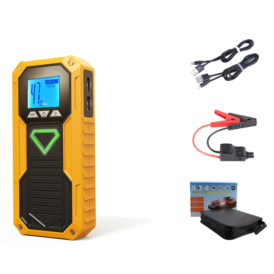 Высокая мощность E18 автомобильный прыжок стартер 12000 мАч power Bank 800A портативный автомобильный аккумулятор бустер зарядное устройство 12 В пусковое устройство для автомобиля грузовика