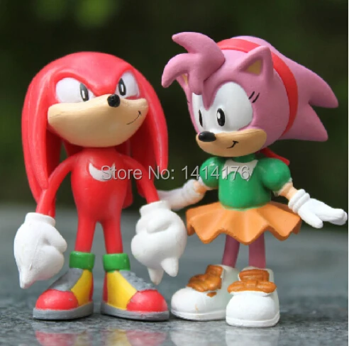 6 шт./партия японское аниме Соник Ежик Juguetes GSC Nendoroid с коробкой фигурка супер