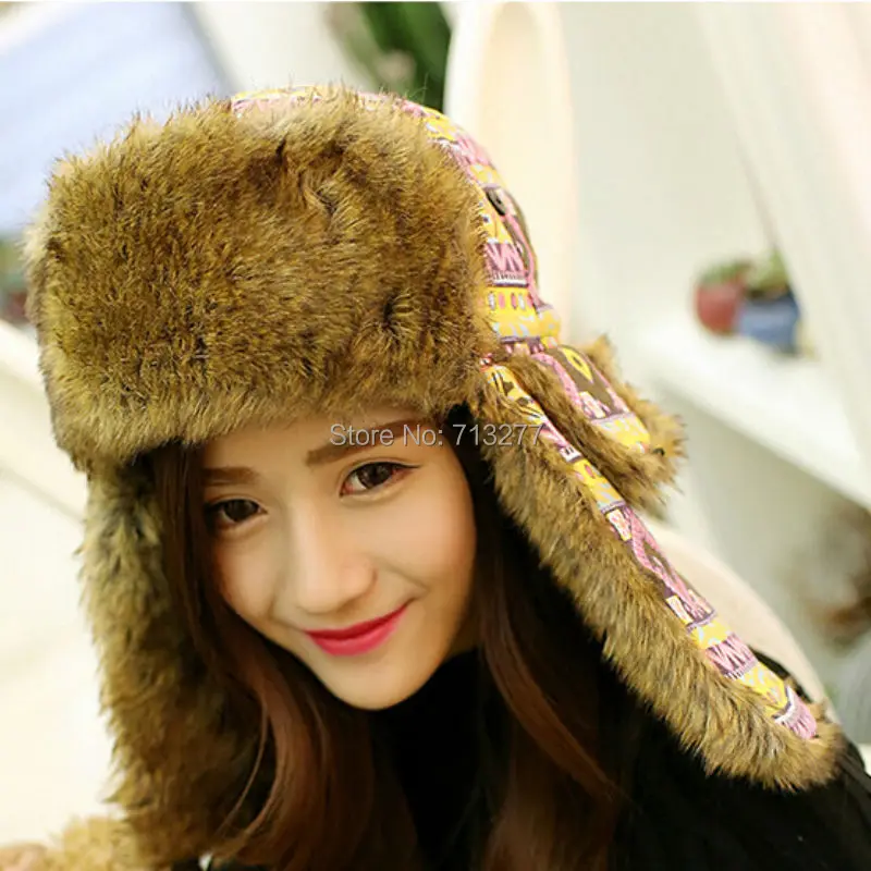 HT419 2019 Новая модная женская шапка с цветными ушками откидной крышкой теплая
