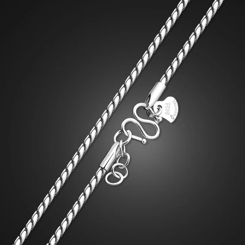925 пробы Серебряная змеиная цепочка. Новое модное мужское ожерелье. Цепочка с
