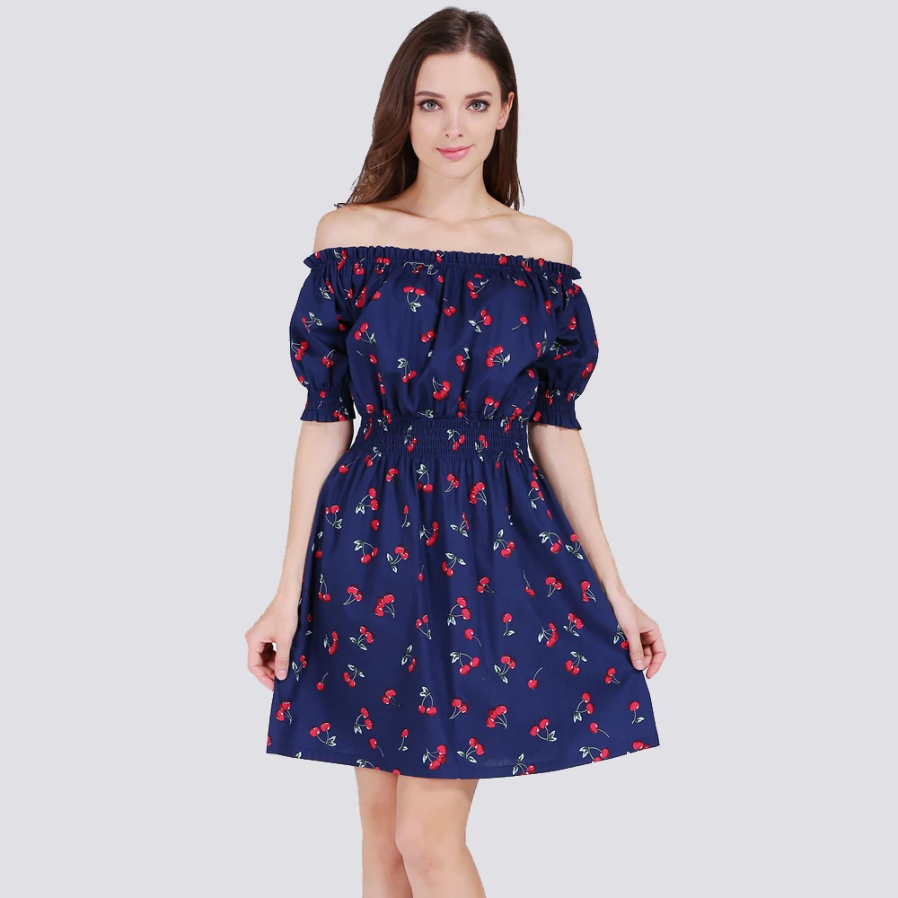 чистого хлопка Новый 2017 плюс размер весной платье женщин Украины вскользь