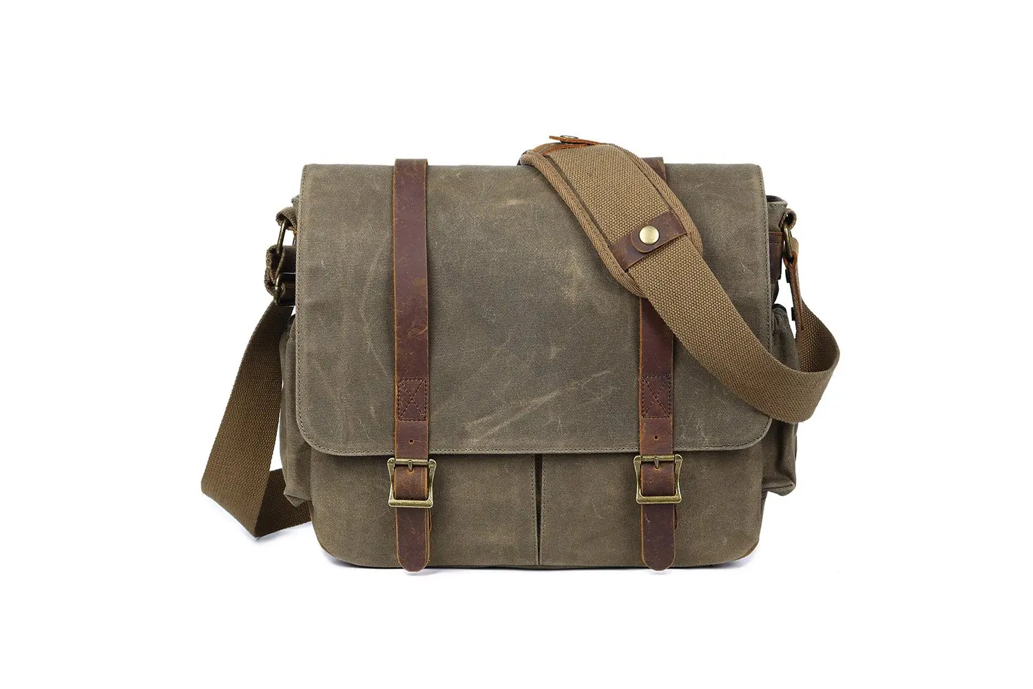 ZUOCHEN DSLR Camera Laptop Messenger Bag with Padded Insert for Canon Nikon Sony Olympus Fujifilm Large Canvas Shoulder