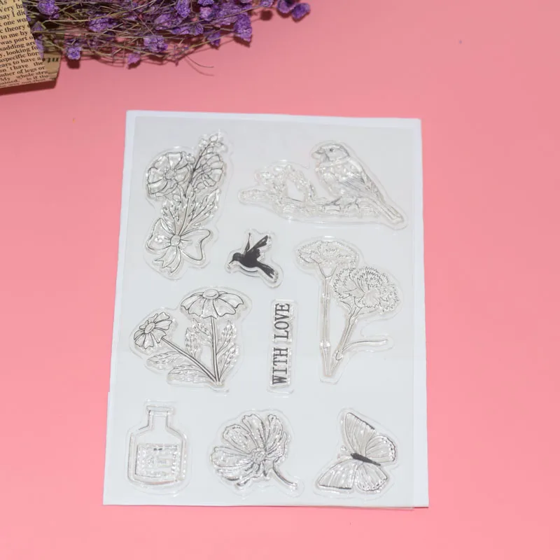 Transparent Clear Silicone Stamp/Seal for DIY scrapbooking/photo album Decorative card making | Канцтовары для офиса и дома