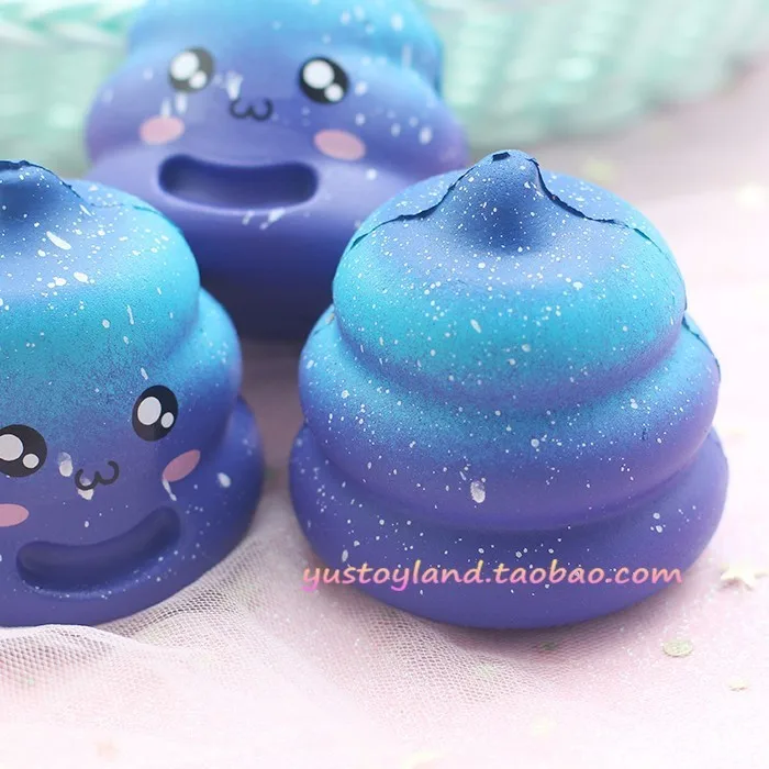 Мини Радужный Poo Emoji Face Squishy Slow Rising милый торт хлеб мягкий Squeeze Kawaii забавные хитрые