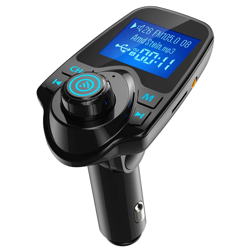 Автомобильный MP3 Bluetooth плеер FM передатчик TF карта U диск без потерь музыка aux аудио приемник Bluetooth автомобильный комплект USB Автомобильное зарядное устройство - Название цвета: Черный