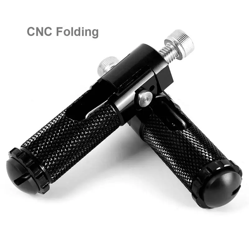 Footpegs-Black Для Suzuki GSXR 600 750 1000 мотоцикл подножки ЧПУ Регулируемая Rearset подставки для ног GSXR600 GSXR750 GSXR1000 подножки - Цвет: Footpegs-Black