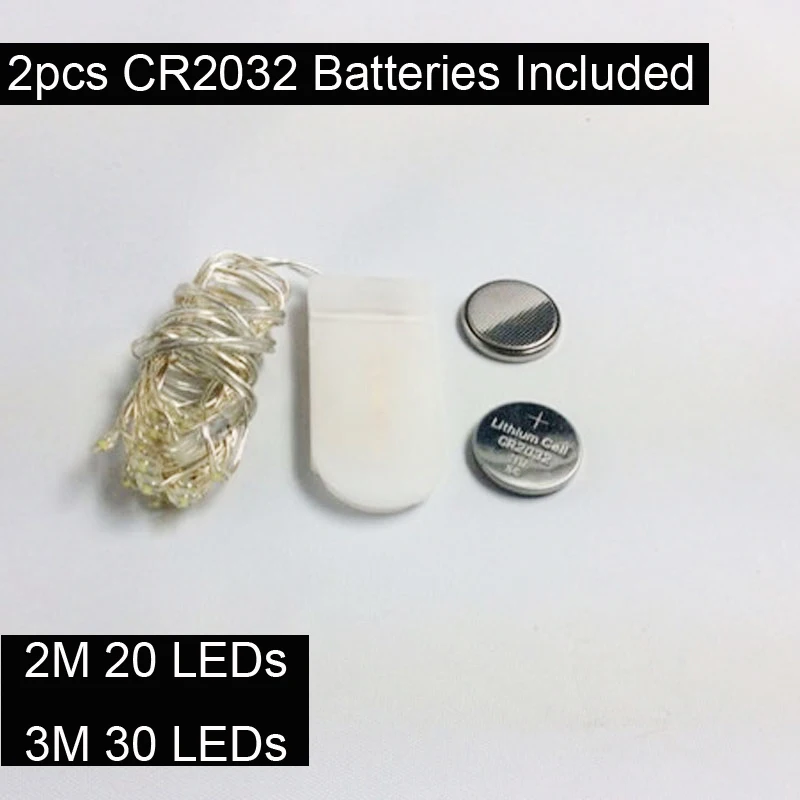 2 м/3 м теплые белые светодиоды медная проволока сказочные огни Рождественские