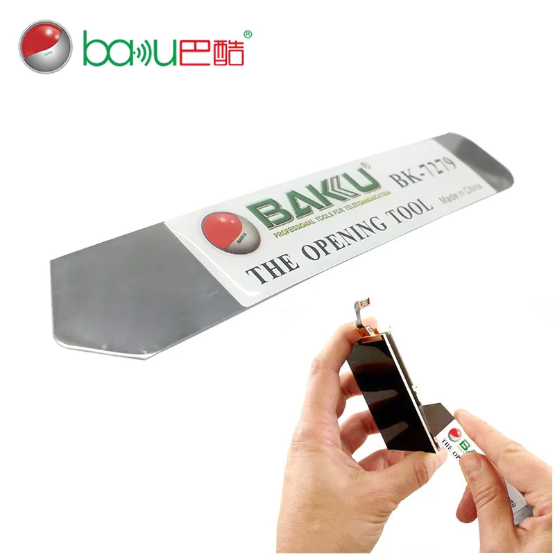 Фото BAKU Профессиональный металлический поднос для iPhone iPad iPod Мобильный телефон для ремонта планшета инструменты для ручного открытия гибкий стальной стержень №1